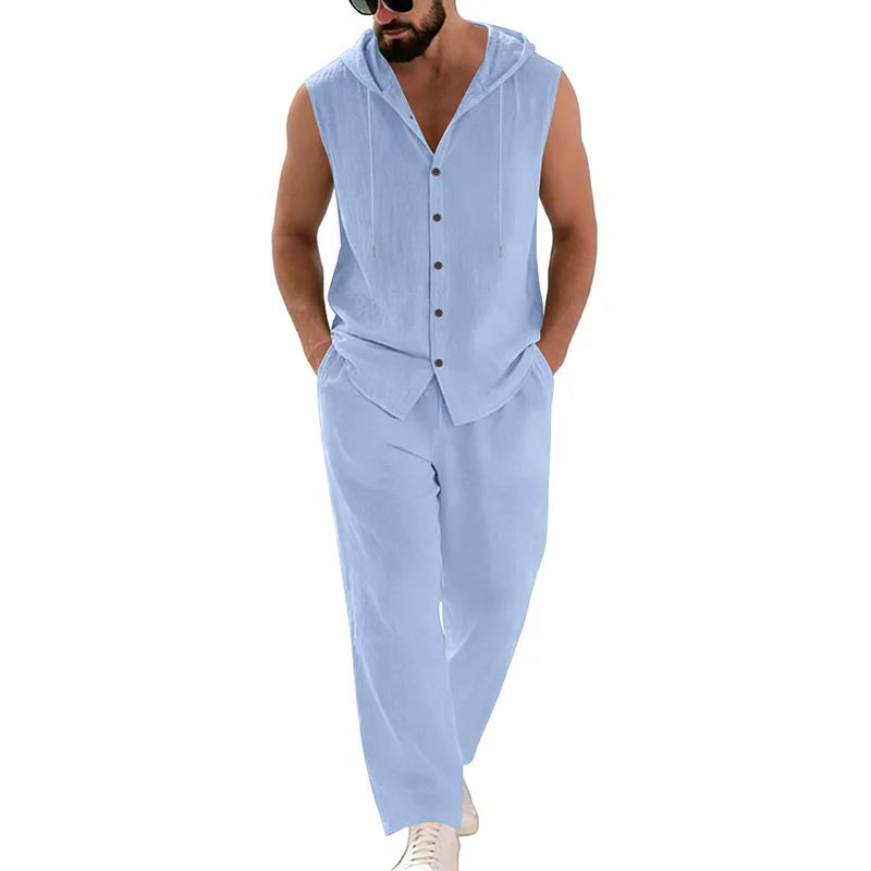 Men's Casual Linen Suit