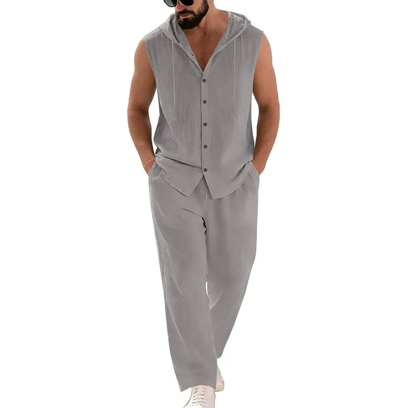 Men's Casual Linen Suit