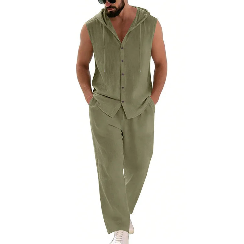 Men's Casual Linen Suit