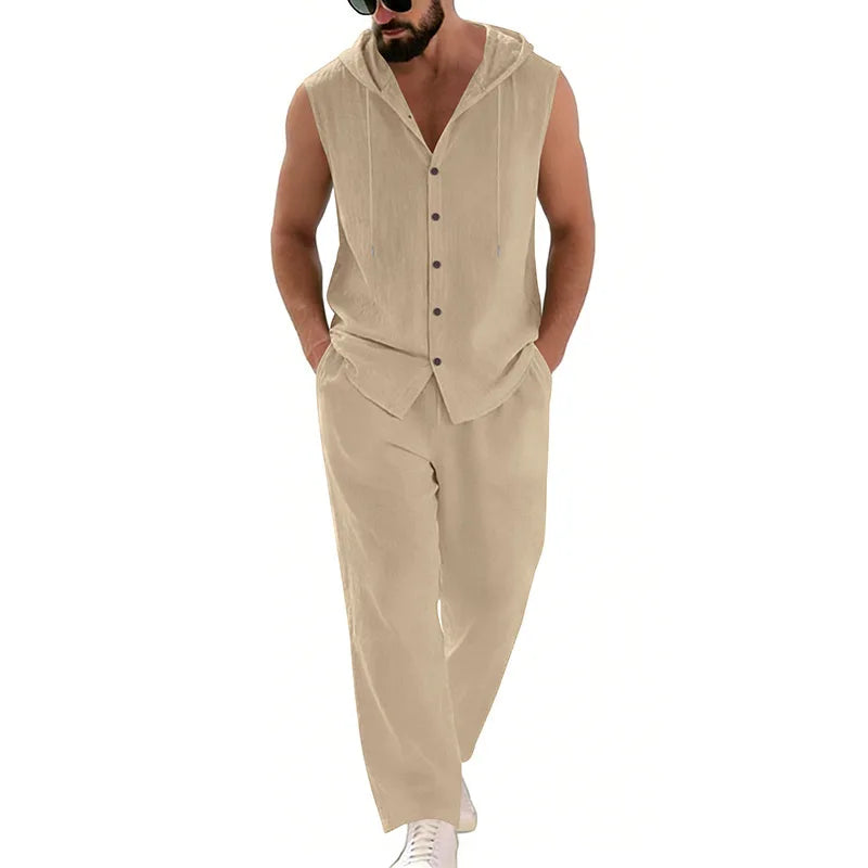 Men's Casual Linen Suit
