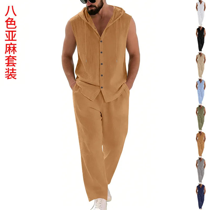 Men's Casual Linen Suit