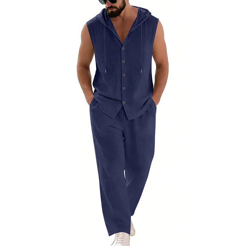 Men's Casual Linen Suit
